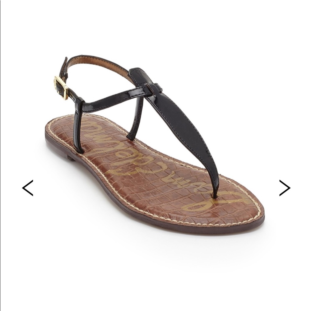 Sam Edelman Gigi Sandal, Black Patent, Size 6